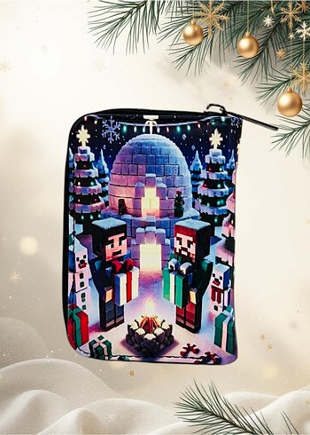 Yılbaşı temalı Minecraft baskılı çocuk cüzdan - Görsel 2