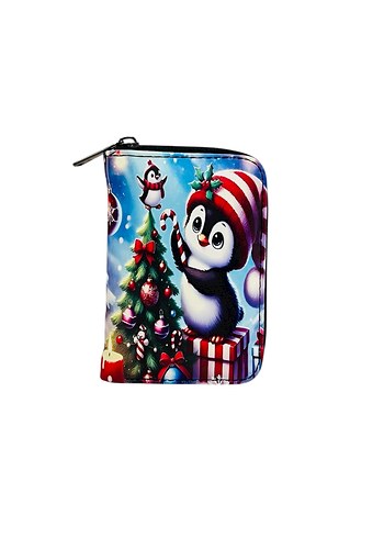 Yılbaşı temalı penguen baskılı çocuk cüzdanı - Görsel 3
