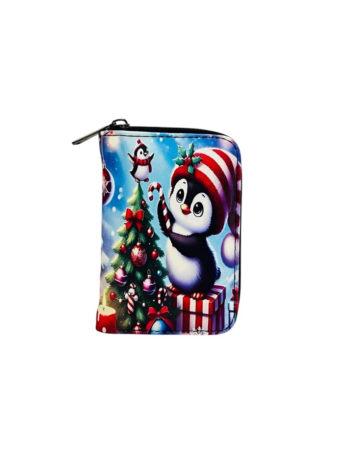 Yılbaşı temalı penguen baskılı çocuk cüzdanı - Görsel 3