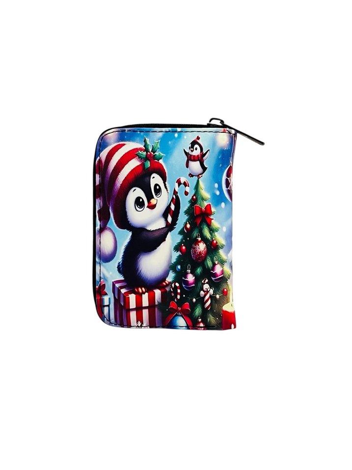 Yılbaşı temalı penguen baskılı çocuk cüzdanı - Görsel 4