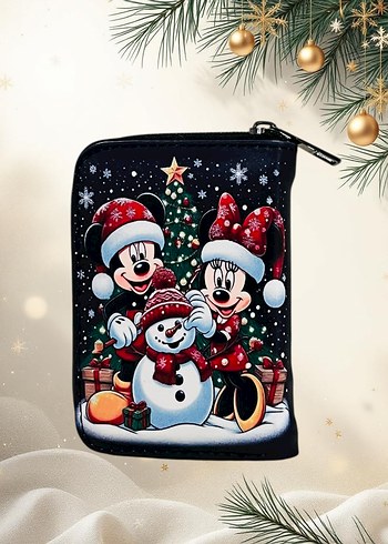 Yılbaşı temalı miny mickey baskılıçocuk cüzdan - Görsel 2