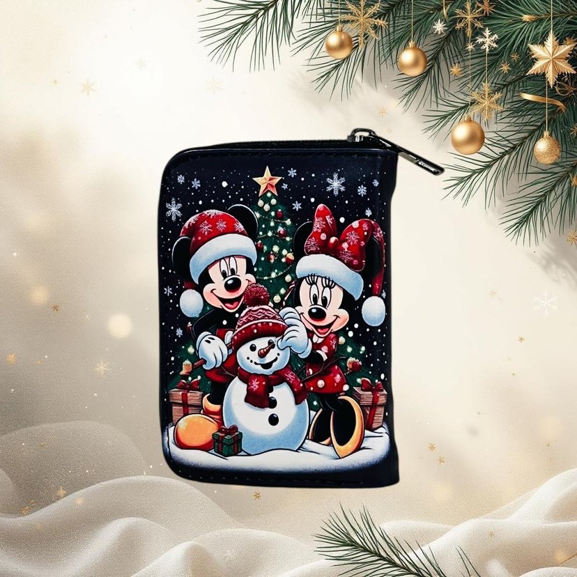 Yılbaşı temalı miny mickey baskılıçocuk cüzdan - Görsel 2