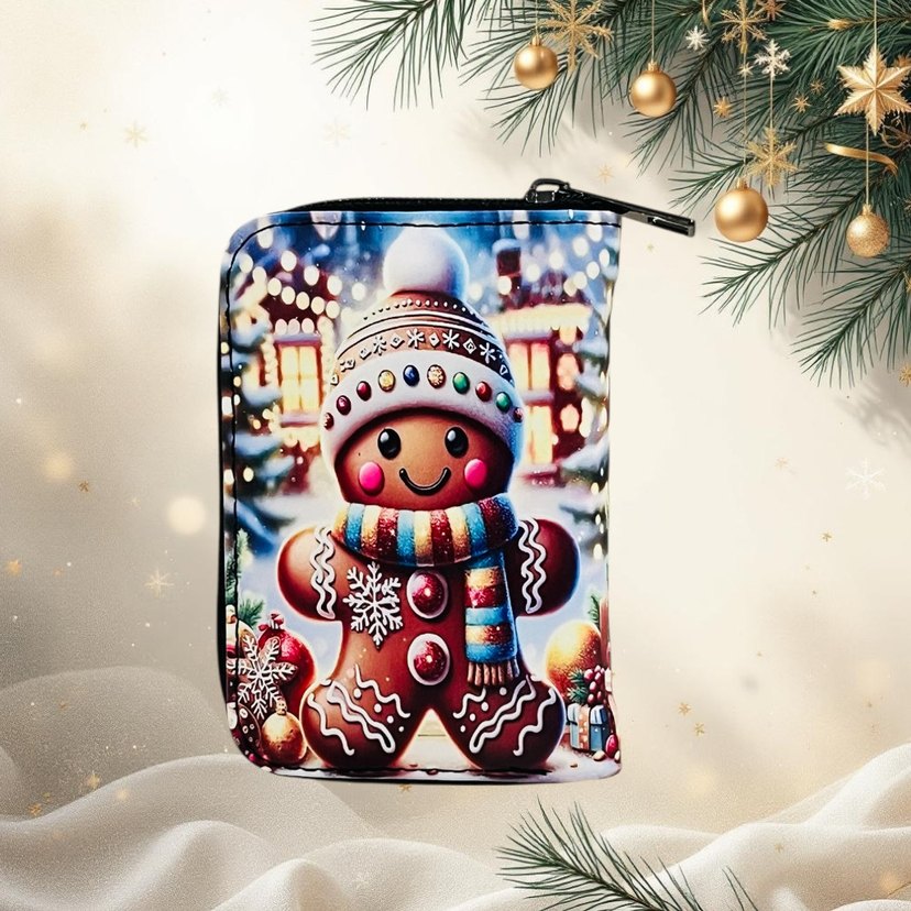 Yılbaşı temalı kurabiye adam baskılı cüzdan - Görsel 2