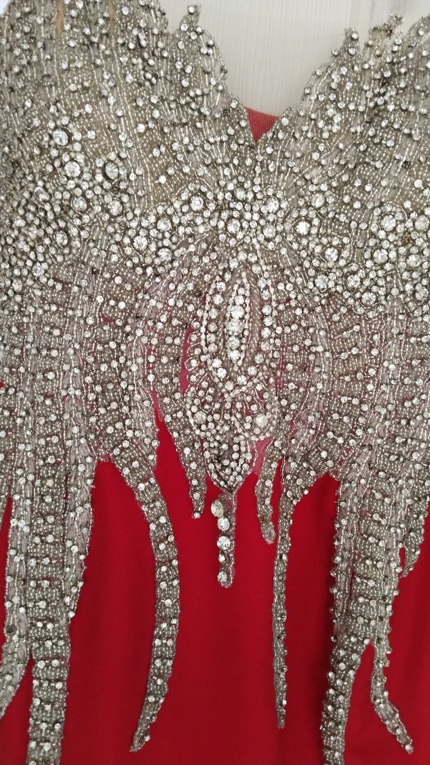 Kırmızı Uzun Abiye Elbise kalitenin adı Tarık Etiz urunu - Görsel 4