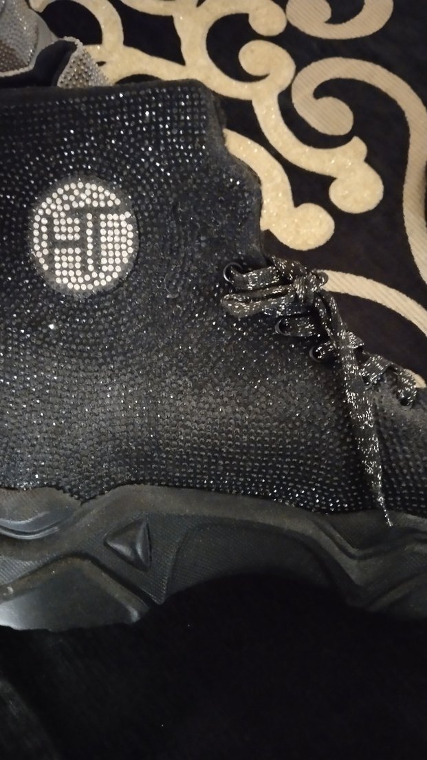 Siyah Payetli Bot - Görsel 5