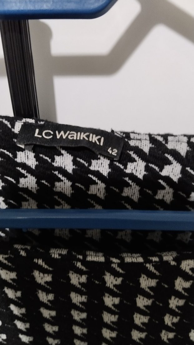 Uzun Kollu Siyah Gri Midi Elbise - Görsel 5