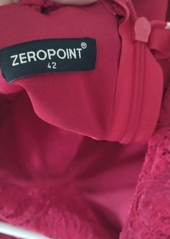 Kırmızı Dantel Detaylı Uzun Abiye Elbise - Görsel 5