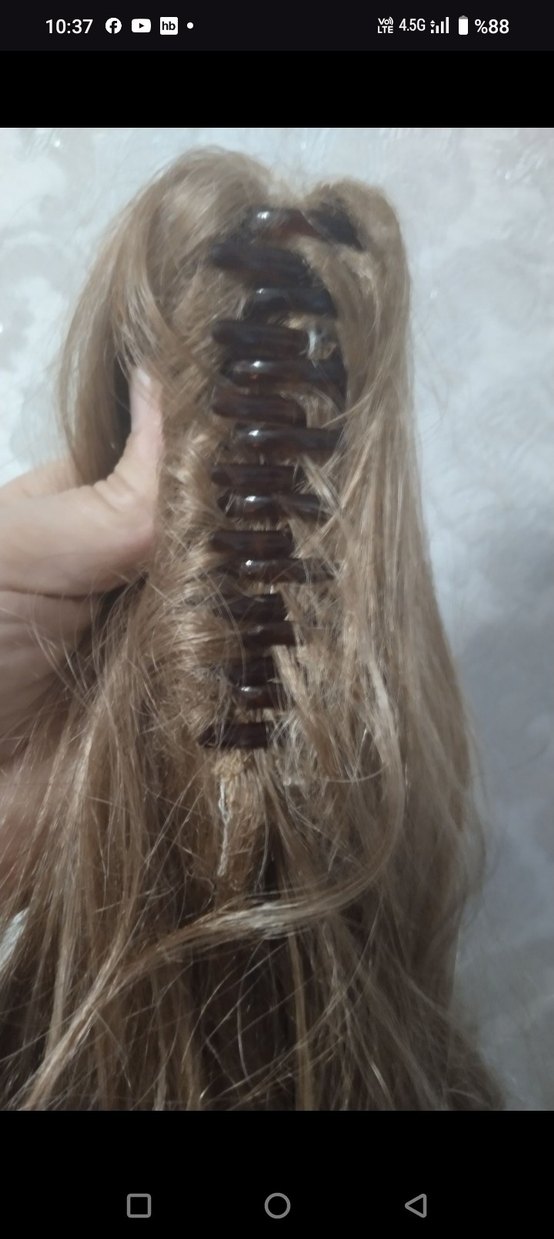 Bej Tüylü Kadın Saç Aksesuarı - Görsel 2