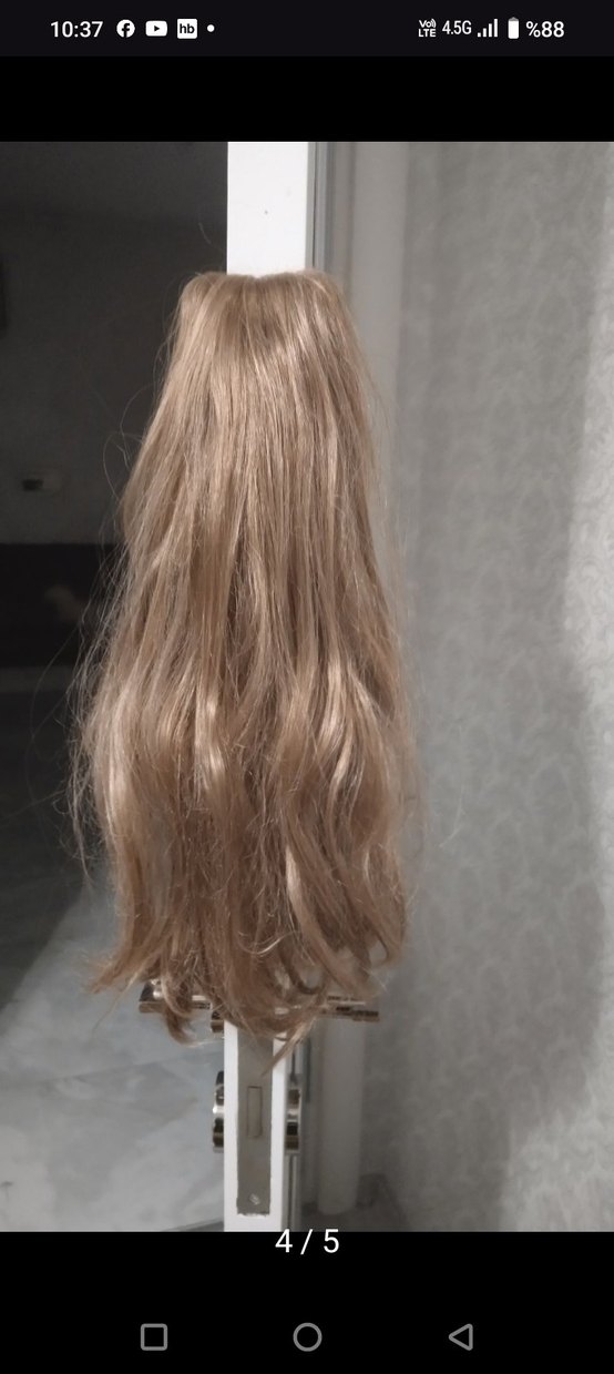 Bej Tüylü Kadın Saç Aksesuarı - Görsel 4