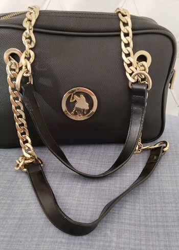 Zincir Detaylı Siyah Deri Kadın Çanta - Görsel 2