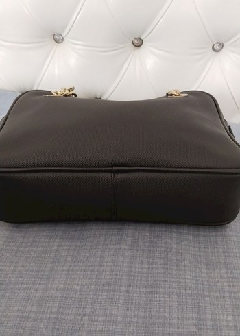 Zincir Detaylı Siyah Deri Kadın Çanta - Görsel 5