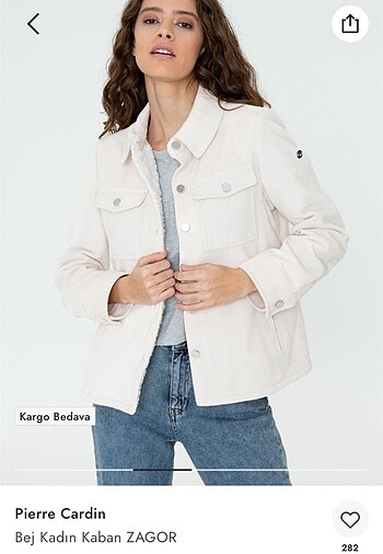 Pierre Cardin Bej Kadın Kaban