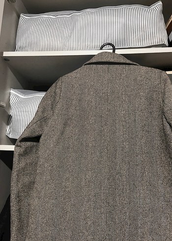 xs Beden Kadın Midi Palto p&b
