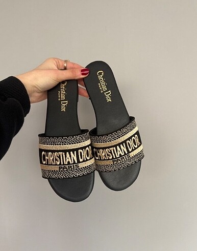 Christian Dior Siyah Terlik