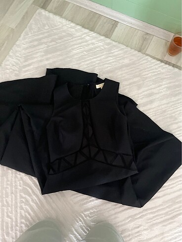 38 Beden siyah Renk Koton party wear balık elbise