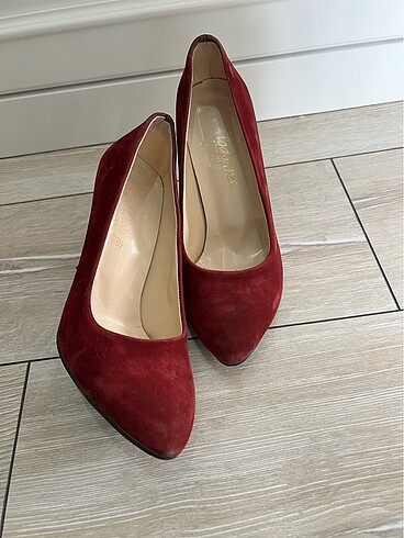 38 Beden Kadife Stiletto ayakkabı
