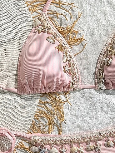s Beden Deniz kabuklu bikini takımı