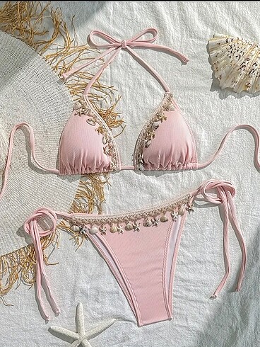 Deniz kabuklu bikini takımı
