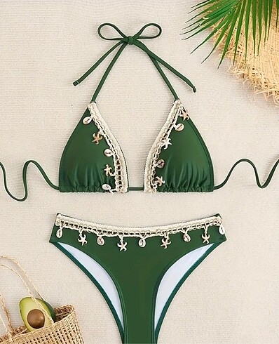 Deniz kabuklu bikini takımı