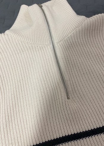 Yüksek Yakalı Kolsuz Triko Kadın Kazak - Görsel 3