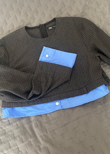 Gri Düğmeli Hamile Triko Üst - Görsel 2