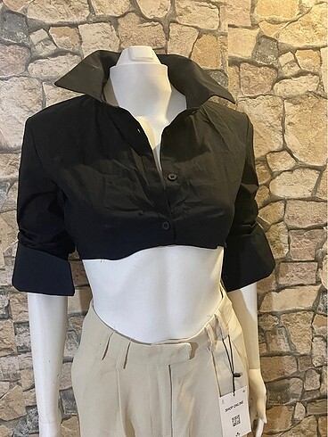 Zara crop gömlek