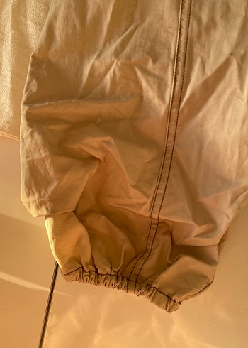 l Beden camel Renk Bej Salaş Midi Keten Pantolon