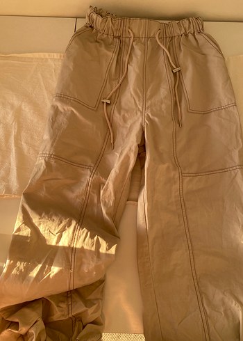 Bej Salaş Midi Keten Pantolon