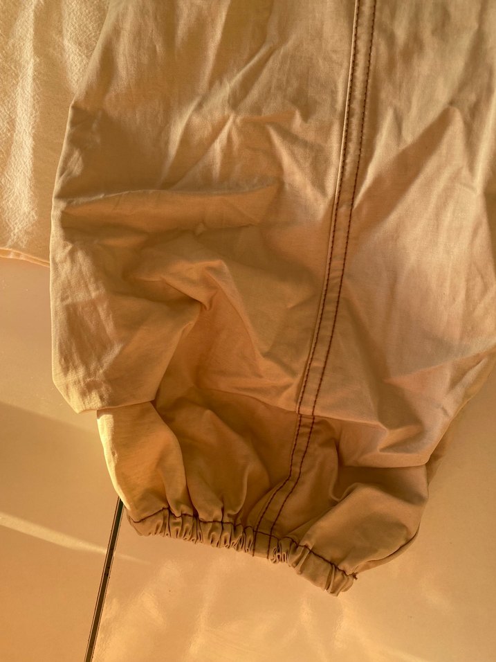 Bej Salaş Midi Keten Pantolon - Görsel 3