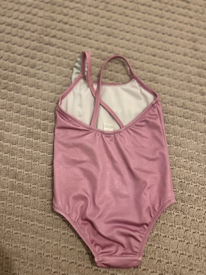 Pembe Unicorn Desenli Kız Çocuk Mayo - Görsel 2