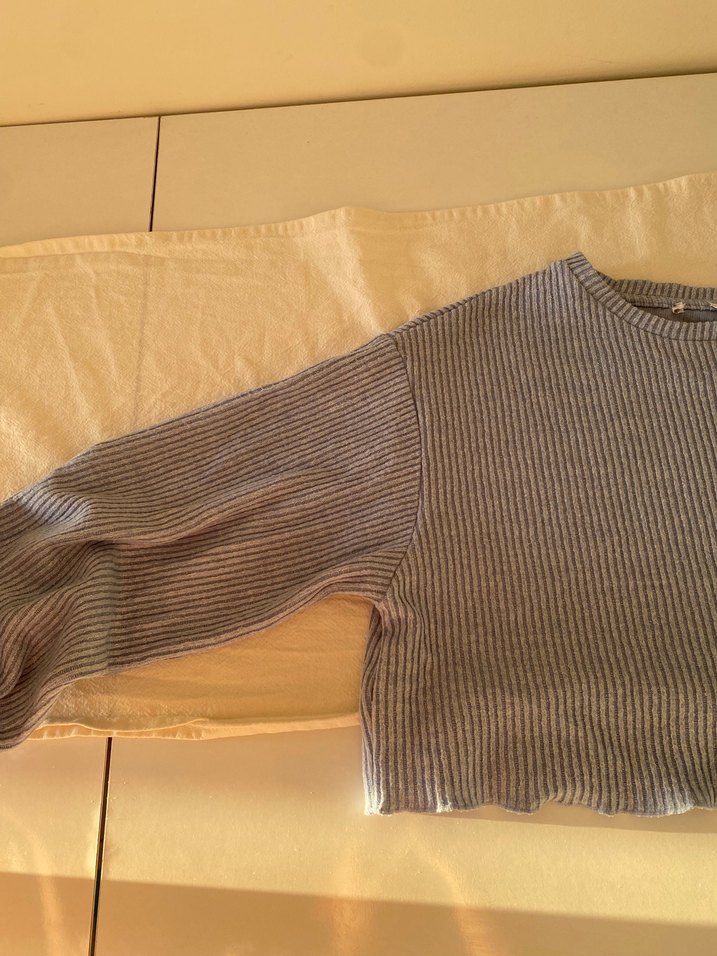 Bebe mavisi Triko Kadın Uzun Kollu Sweatshirt - Görsel 2