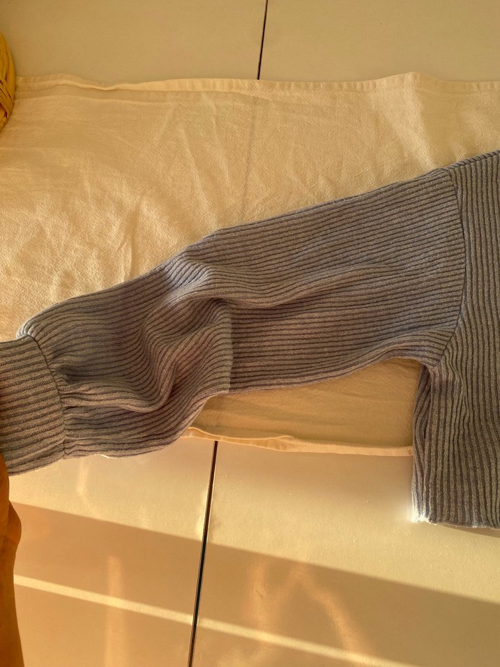 Bebe mavisi Triko Kadın Uzun Kollu Sweatshirt - Görsel 3