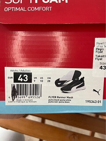 41 Beden siyah Renk Erkek Puma runner mesh