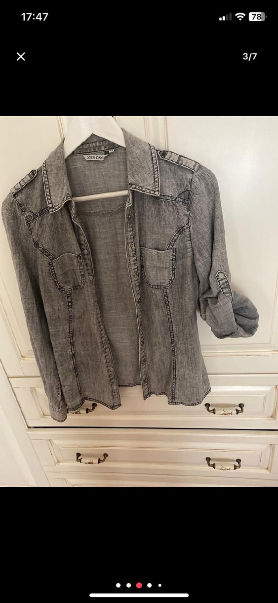 Gri spor gömlek - Görsel 4