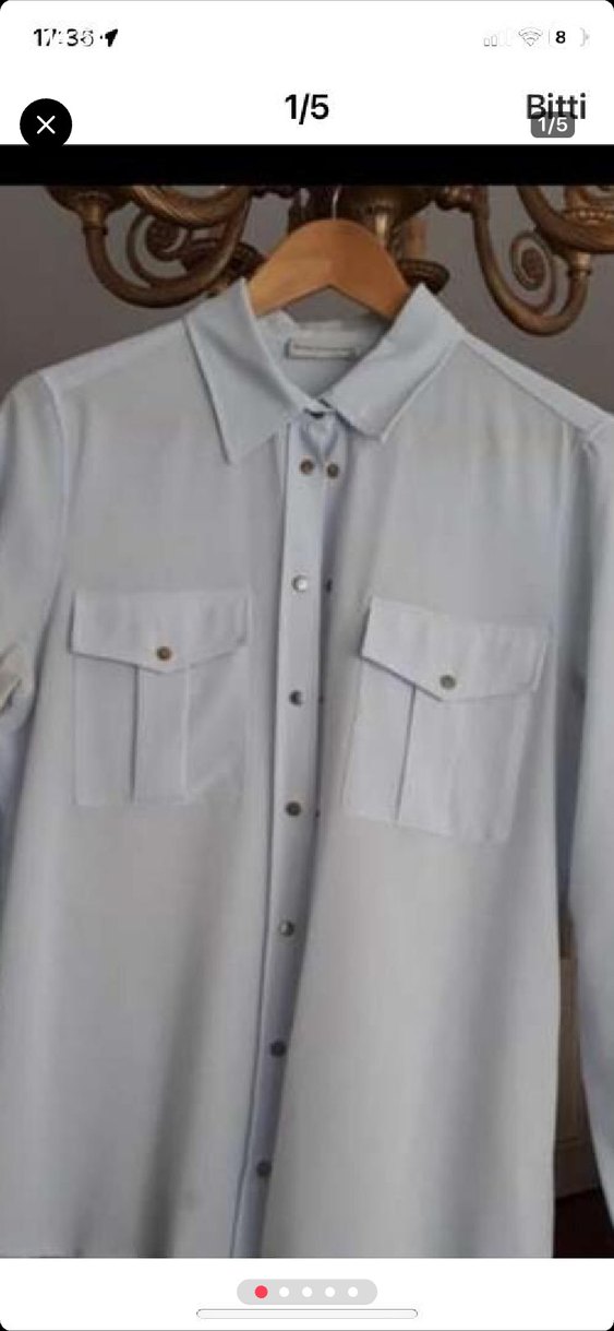 Düğmeli, Uzun Kollu Kadın Gömlek - Görsel 3