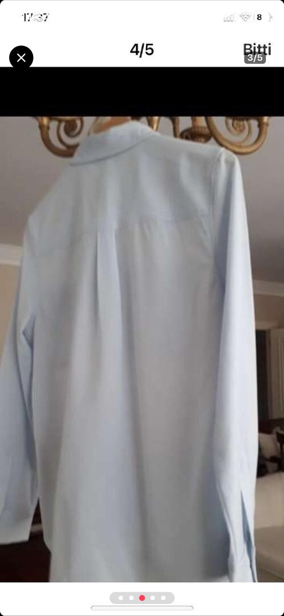 Düğmeli, Uzun Kollu Kadın Gömlek - Görsel 4