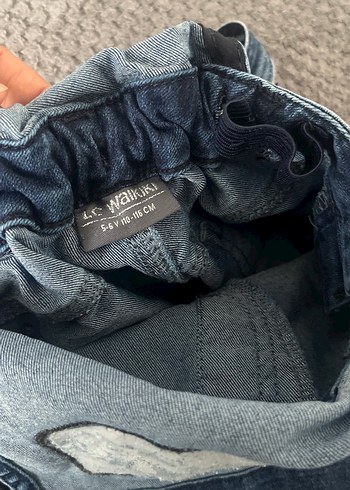 Kızlar için Nakışlı Kot Tulum - Görsel 3