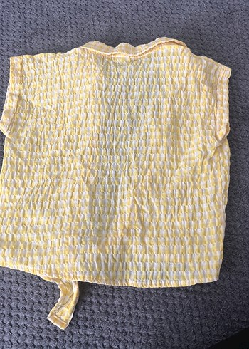 Sarı Kolsuz Düğmeli gömlek - Görsel 3