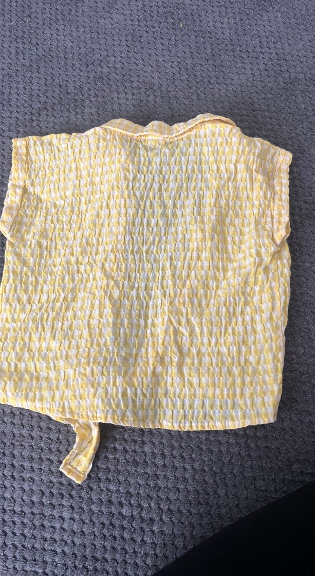 Sarı Kolsuz Düğmeli gömlek - Görsel 3