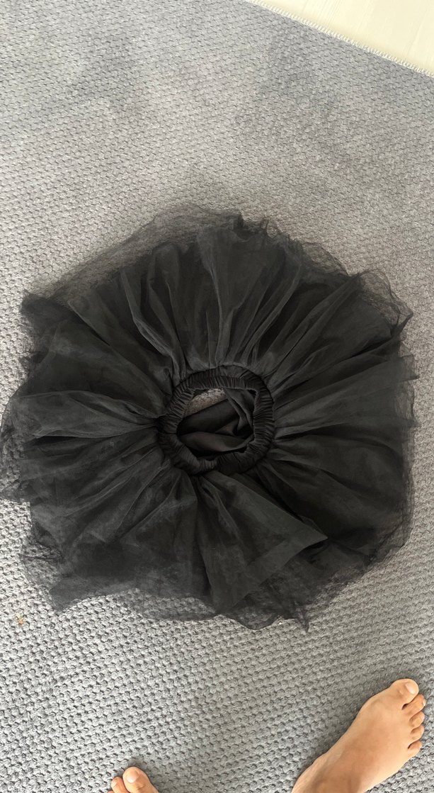 Kız Çocuk Siyah Fırfırlı tüllü Etek - Görsel 2