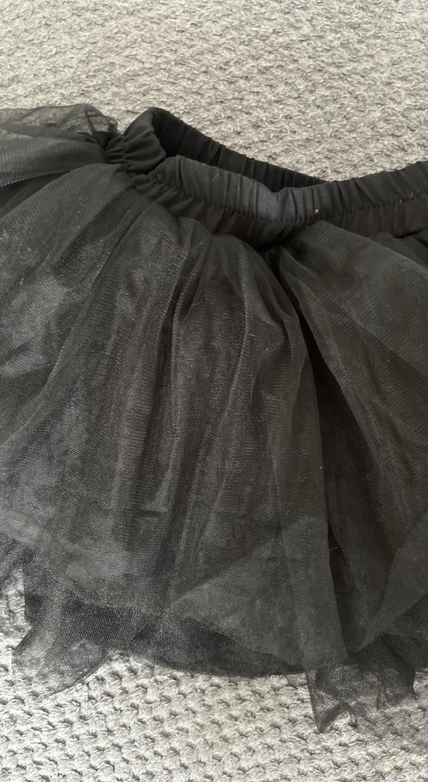 Kız Çocuk Siyah Fırfırlı tüllü Etek - Görsel 3