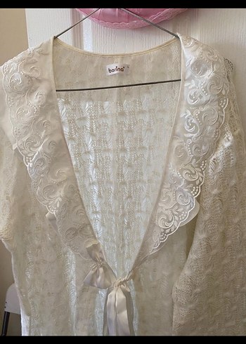 Nakışlı Bohem Beyaz Midi Kadın Elbise - Görsel 3