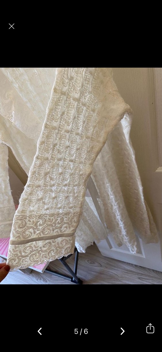 Nakışlı Bohem Beyaz Midi Kadın Elbise - Görsel 4