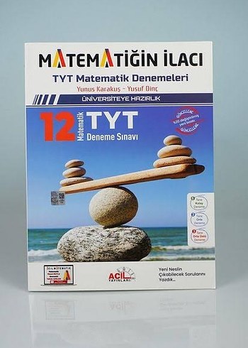 Acil yayinlari Matematiğin İlacı TYT Matematik Denemeleri yks