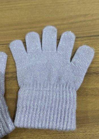 Kız Çocuk Gri Örgü Eldiven - Görsel 2