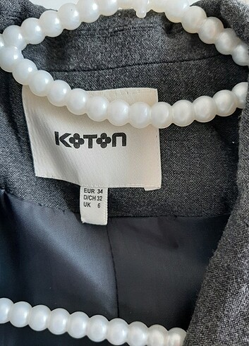 s Beden gri Renk Koton blazer ceket