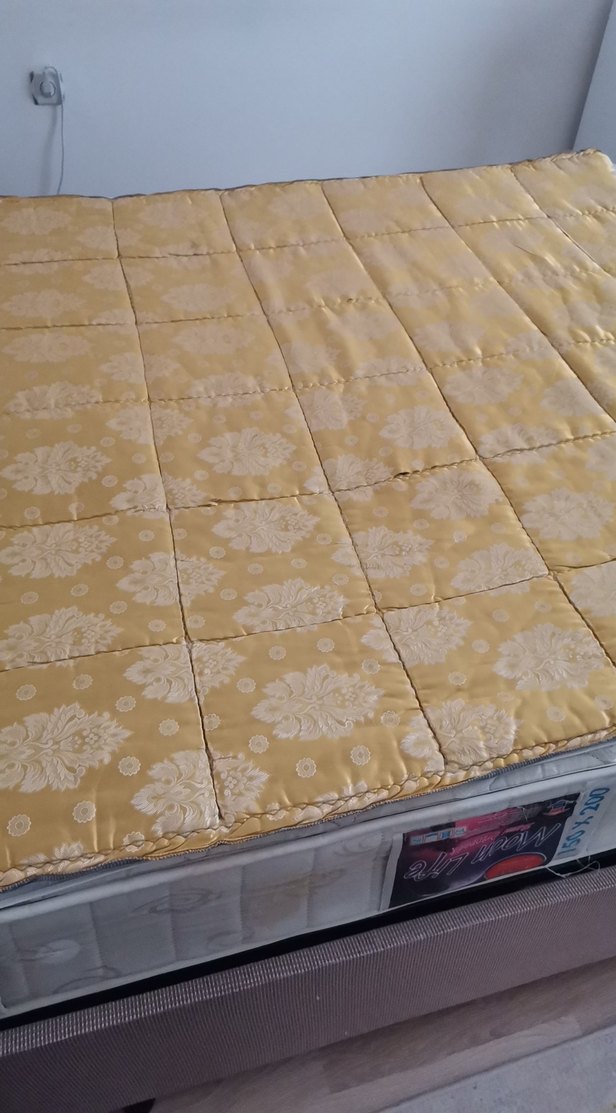 Bej Parlak Yatak Örtüsü - Görsel 4