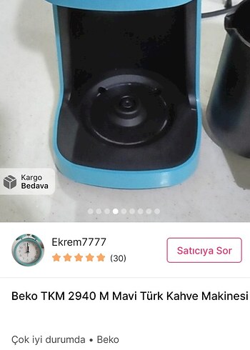 Beko TKM 2940 M Mavi Türk Kahve Makinesi