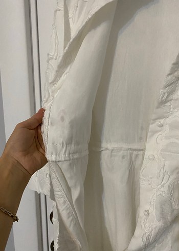 Beyaz Pamuklu Bohem Kadın elbise - Görsel 5