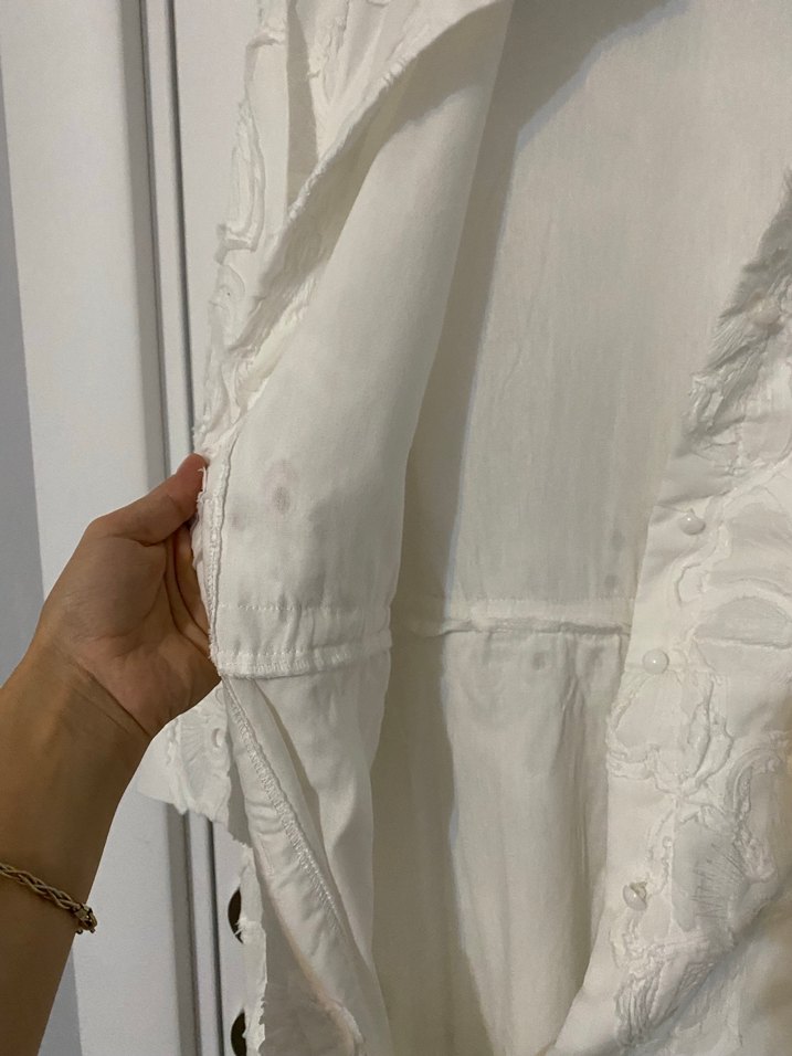 Beyaz Pamuklu Bohem Kadın elbise - Görsel 5